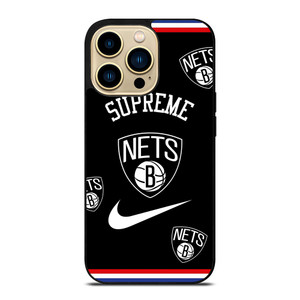 BROOKLYN NETS NBA X SUPREME NIKE iPhone 14 Pro Max Case Cover