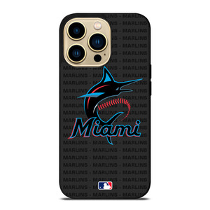 MIAMI MARLINS BASEBALL BLACK iPhone 14 Pro Max Case Cover