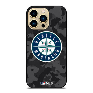SEATTLE MARINERS BASEBALL BLACK CAMO iPhone 14 Pro Max Case Cover