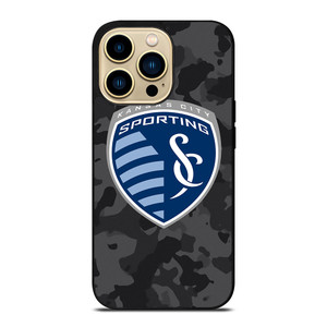 SPORTING KANSAS CITY MLS BLACK CAMO iPhone 14 Pro Max Case Cover