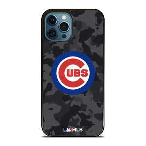 CHICAGO CUBS BASEBALL BLACK CAMO iPhone 12 Pro Max Case Cover