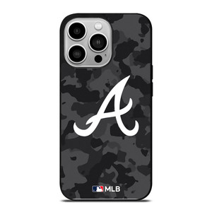 ATLANTA BRAVES BASEBALL BLACK CAMO iPhone 14 Pro Case Cover ATLANTA BRAVES BASEBALL BLACK CAMO iPhone 14 Pro Case Cover