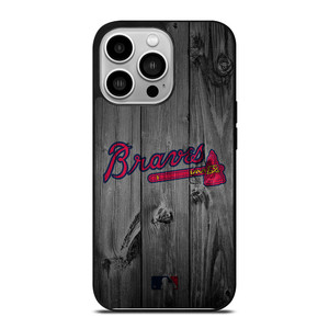 ATLANTA BRAVES BASEBALL MLB WOOD LOGO iPhone 14 Pro Case Cover