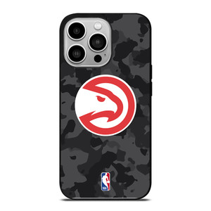 ATLANTA HAWKS BLACK CAMO iPhone 14 Pro Case Cover