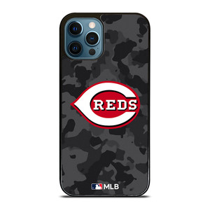 CINCINNATI REDS BASEBALL BLACK CAMO iPhone 12 Pro Max Case Cover
