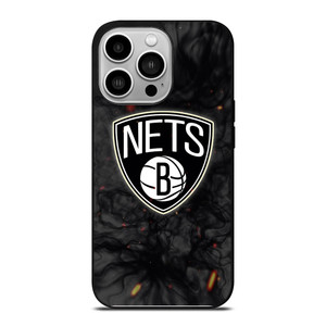 BROOKLYN NETS BASKETBALL NBA FIRE iPhone 14 Pro Case Cover