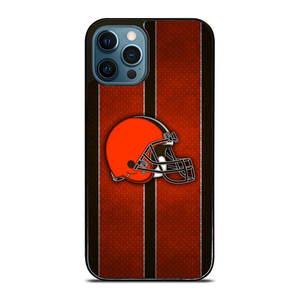 CLEVELAND BROWNS NFL METAL STRIPE iPhone 12 Pro Max Case Cover