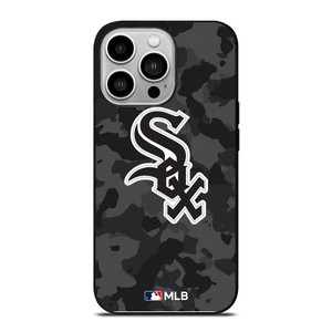 CHICAGO WHITE SOX BASEBALL BLACK CAMO iPhone 14 Pro Case Cover