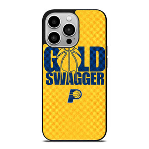 INDIANA PACERS NBA BASKETBALL GOLD SWAGGER iPhone 14 Pro Case Cover