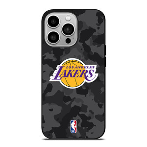 LOS ANGELES LAKERS BLACK CAMO iPhone 14 Pro Case Cover