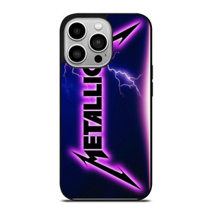 METALLICA ROCK BAND VIOLET LIGHTNING iPhone 14 Pro Case Cover