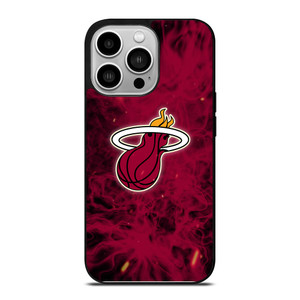 MIAMI HEAT BASKETBALL NBA FIRES iPhone 14 Pro Case Cover