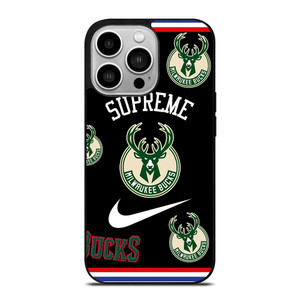 MILWAUKEE BUCKS NBA X SUPREME NIKE iPhone 14 Pro Case Cover MILWAUKEE BUCKS NBA X SUPREME NIKE iPhone 14 Pro Case Cover