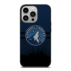 MINNESOTA TIMBERWOLVES NBA SKYLINE iPhone 14 Pro Case Cover