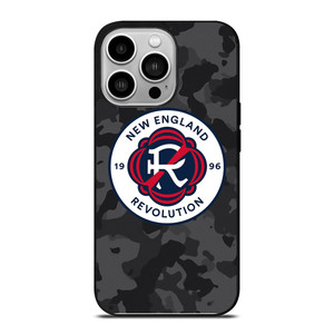 NEW ENGLAND REVOLUTION MLS BLACK CAMO iPhone 14 Pro Case Cover