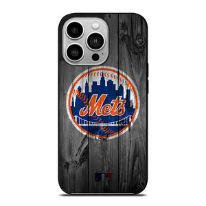 NEW YORK METS BASEBALL MLB WOOD LOGO iPhone 14 Pro Case Cover