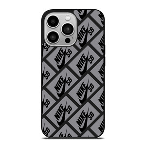 NIKE SB SKATEBOARD BOX PATTERN GREY iPhone 14 Pro Case Cover