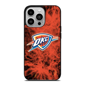 OKLAHOMA CITY THUNDERS BASKETBALL NBA FIRE iPhone 14 Pro Case Cover