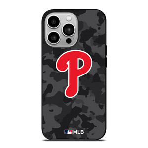 PHILADELPHIA PHILLIES BASEBALL BLACK CAMO iPhone 14 Pro Case Cover