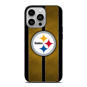 PITTSBURGH STEELERS NFL METAL STRIPE iPhone 14 Pro Case Cover