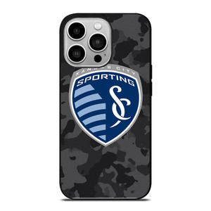 SPORTING KANSAS CITY MLS BLACK CAMO iPhone 14 Pro Case Cover