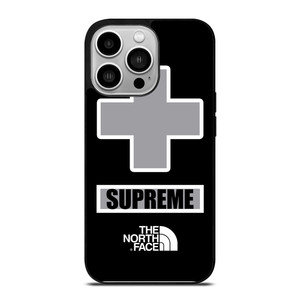 SUPREME X THE NORTH FACE GREY iPhone 14 Pro Case Cover