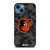 BALTIMORE ORIOLES BASEBALL BLACK CAMO iPhone 14 Case Cover
