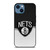 BROOKLYN NETS NBA BASKETBALL LOGO 2 iPhone 14 Case Cover