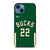KHRIS MIDDLETON MILWAUKEE BUCKS NIKE NBA 2021-22 iPhone 14 Case Cover KHRIS MIDDLETON MILWAUKEE BUCKS NIKE NBA 2021-22 iPhone 14 Case Cover