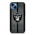 LAS VEGAS RAIDERS NFL METAL STRIPE iPhone 14 Case Cover