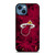 MIAMI HEAT BASKETBALL NBA FIRES iPhone 14 Case Cover