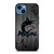MIAMI MARLINS BASEBALL MLB WOOD LOGO iPhone 14 Case Cover