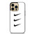 NIKE TRIPPLE SWOOSH WHITE iPhone 14 Pro Max Case Cover