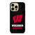 WISCONSIN BADGERS UNIVERSITY FOOTBALL iPhone 14 Pro Max Case Cover