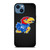 KANSAS JAYHAWKS LOGO CARBON iPhone 14 Case Cover