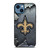 NEW ORLEANS SAINTS BROKEN METAL iPhone 14 Case Cover