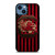 SOUTH CAROLINA GAMECOCKS FOOTBALL FLAG iPhone 14 Case Cover