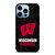 WISCONSIN BADGERS UNIVERSITY FOOTBALL iPhone 13 Pro Max Case Cover
