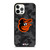 BALTIMORE ORIOLES BASEBALL BLACK CAMO iPhone 12 Pro Case Cover