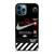 NIKE AIR JORDAN OFF WHITE STRIPES iPhone 12 Pro Max Case Cover