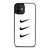 NIKE TRIPPLE SWOOSH WHITE iPhone 12 Mini Case Cover