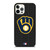 MILWAUKEE BREWERS BASEBALL BLACK iPhone 12 Pro Case Cover MILWAUKEE BREWERS BASEBALL BLACK iPhone 12 Pro Case Cover
