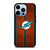 MIAMI DOPHINS NFL METAL STRIPE iPhone 13 Pro Max Case Cover