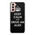 KEEP CALM AND DRIVE AUDI CARBON Samsung Galaxy S21 Case Cover