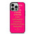 KATE SPADE NEW YORK QUOTES PINK iPhone 14 Pro Case Cover