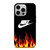 NIKE SWOOSH IN FLAMES iPhone 14 Pro Case Cover