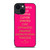 KATE SPADE NEW YORK QUOTES PINK iPhone 14 Plus Case Cover