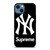 NEW YORK YANKEES X SUPREME iPhone 14 Case Cover