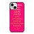 KATE SPADE NEW YORK QUOTES PINK iPhone 13 Mini Case Cover