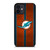 MIAMI DOPHINS NFL METAL STRIPE iPhone 12 Mini Case Cover
